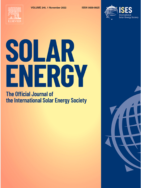 ¡Publicación en la revista Solar Energy!